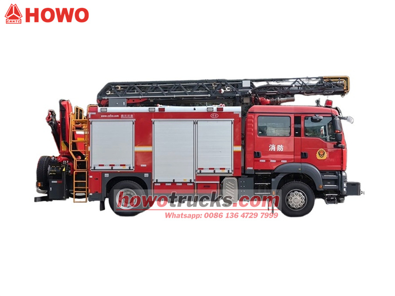 Howo arial ladder fire rescue truck