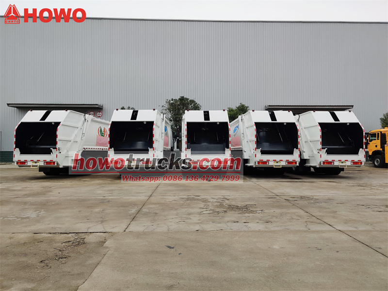 howo heavy duty 20cbm rear lifting garbage truck 