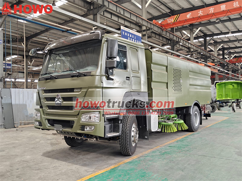 HOWO heavy road sweeper truck