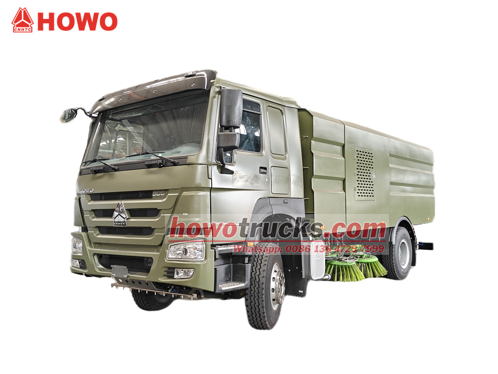 Howo 12 cbm truck mounted street sweeper