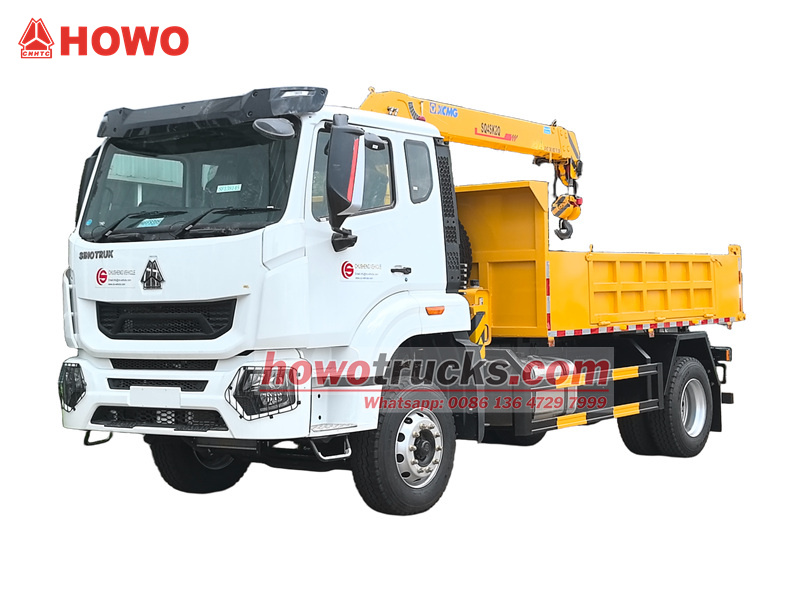 HOWO tipper lorry with crane