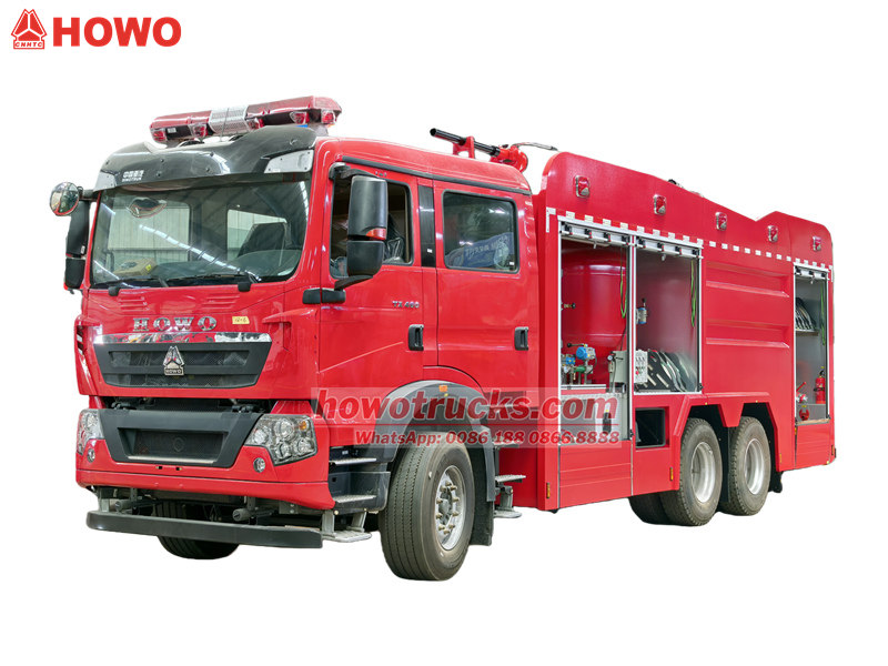 Howo TX 460HP dry powder pumper fire apparatus