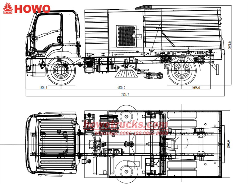 Howo road sweeper truck