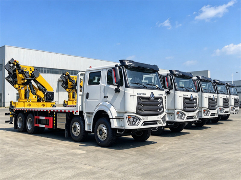 HOWO NX 6x4 flatbed crane truck