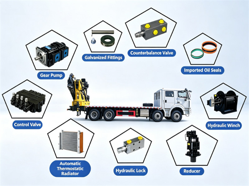 HOWO heavy crane cargo truck